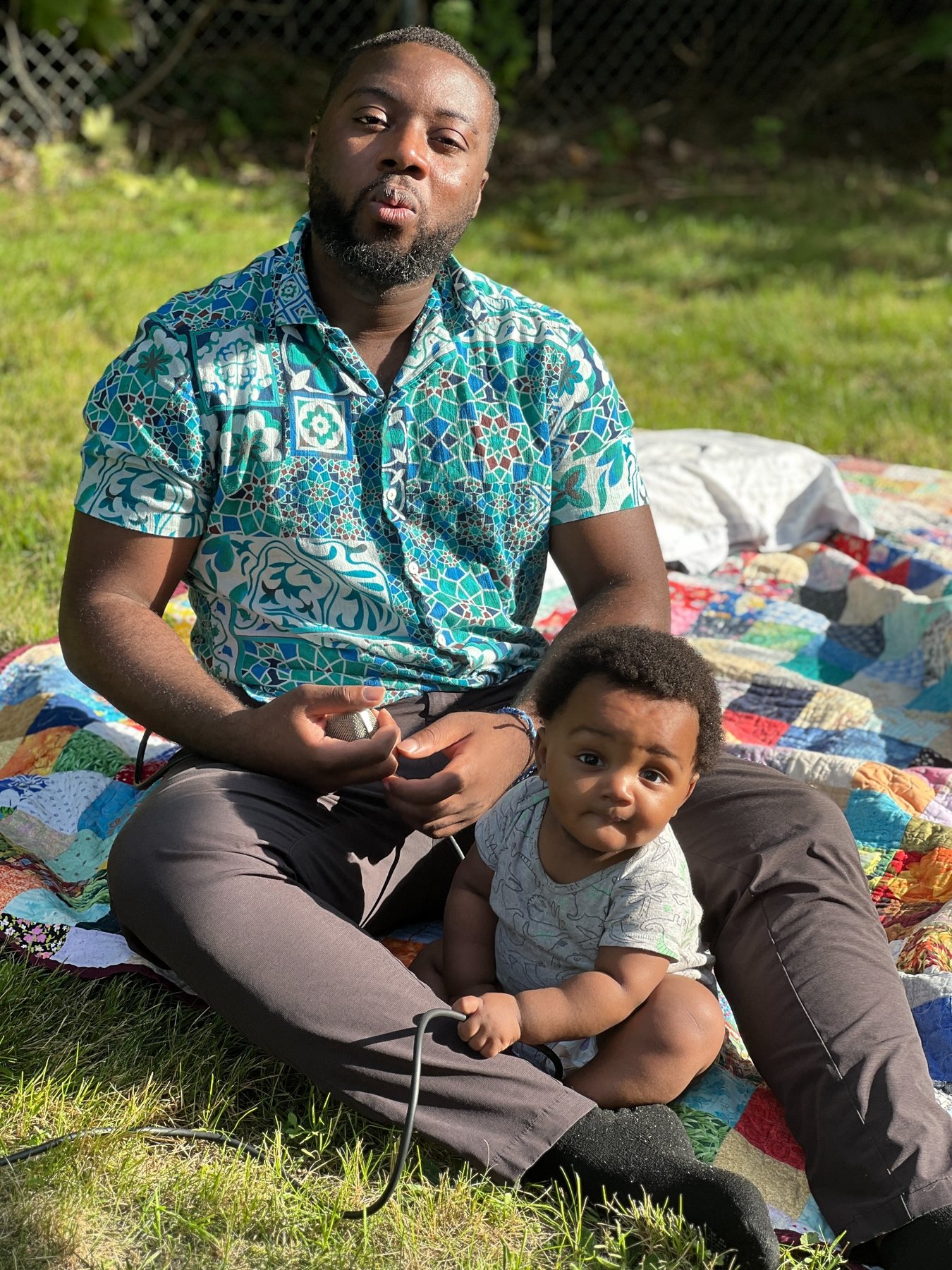 Martin with his child
