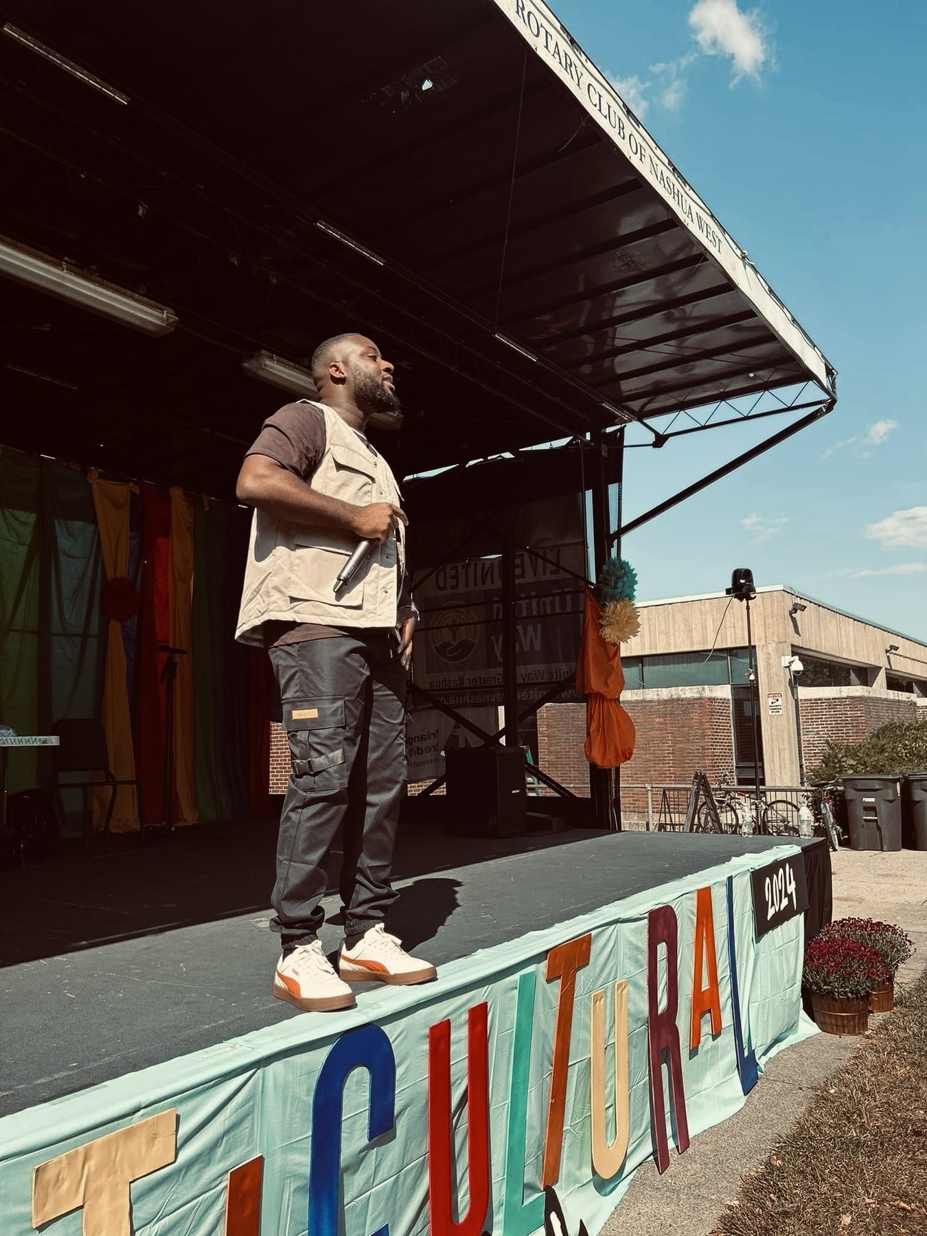 Martin performing